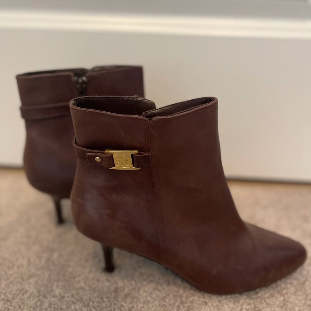 Ralph Lauren brown booties